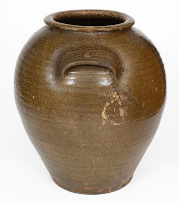 Fine 6 Gal. DS (Daniel Seagle, Vale, North Carolina) Alkaline-Glazed Stoneware Jar, c1840
