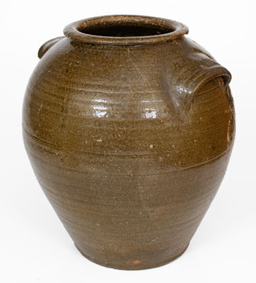 Fine 6 Gal. DS (Daniel Seagle, Vale, North Carolina) Alkaline-Glazed Stoneware Jar, c1840
