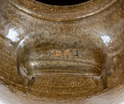 Fine 6 Gal. DS (Daniel Seagle, Vale, North Carolina) Alkaline-Glazed Stoneware Jar, c1840
