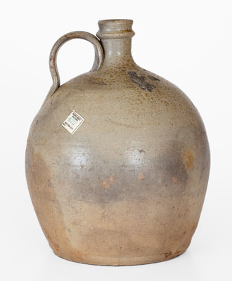 Rare WRENN BRO., Erect, North Carolina Stoneware Jug, c1890