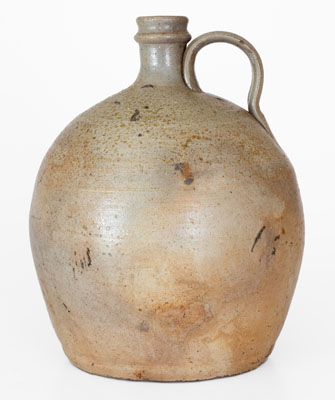 Rare WRENN BRO., Erect, North Carolina Stoneware Jug, c1890