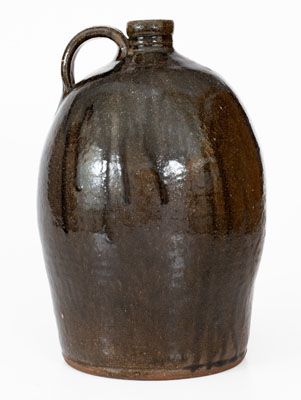 2 Gal. DS (Daniel Seagle, Vale, North Carolina) Alkaline-Glazed Stoneware Jug, c1840