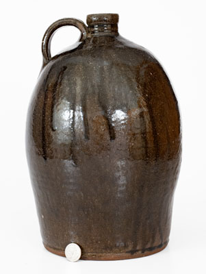 2 Gal. DS (Daniel Seagle, Vale, North Carolina) Alkaline-Glazed Stoneware Jug, c1840
