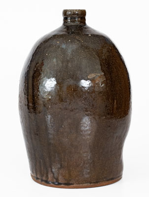 2 Gal. DS (Daniel Seagle, Vale, North Carolina) Alkaline-Glazed Stoneware Jug, c1840
