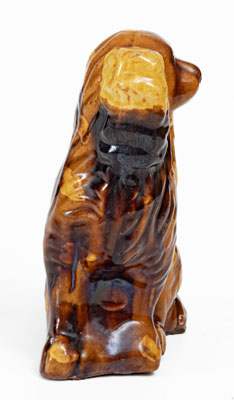 Slip-Decorated Pennsylvania Redware Spaniel, 19th century
