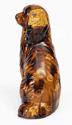 Slip-Decorated Pennsylvania Redware Spaniel, 19th century