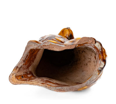 Slip-Decorated Pennsylvania Redware Spaniel, 19th century