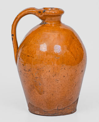 Small-Sized New England Redware Jug, 19th century