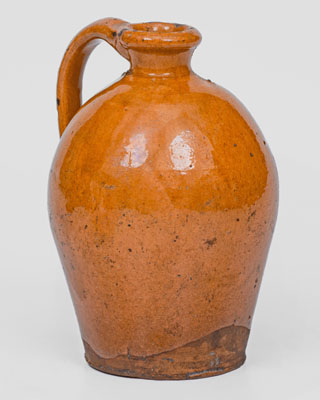 Small-Sized New England Redware Jug, 19th century