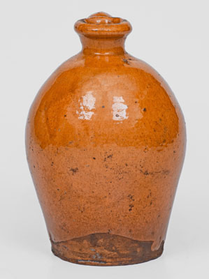 Small-Sized New England Redware Jug, 19th century