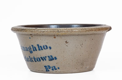 Rare Small-Sized A. P. Donaghho / Fredericktown, PA Stoneware Bowl