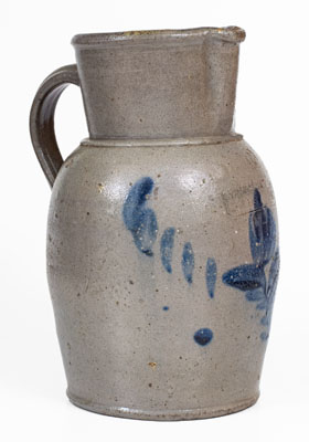W. H. LEHEW & CO. / STRASBURG, VA Stoneware Pitcher w/ Floral Decoration