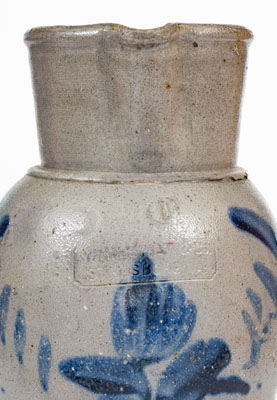W. H. LEHEW & CO. / STRASBURG, VA Stoneware Pitcher w/ Floral Decoration
