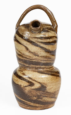Stoneware Swirl Monkey Jug attrib. Reinhardt Brothers or Propst Pottery, Vale, NC, c1935