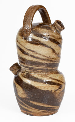 Stoneware Swirl Monkey Jug attrib. Reinhardt Brothers or Propst Pottery, Vale, NC, c1935