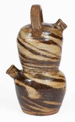 Stoneware Swirl Monkey Jug attrib. Reinhardt Brothers or Propst Pottery, Vale, NC, c1935