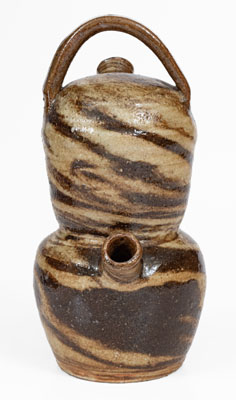 Stoneware Swirl Monkey Jug attrib. Reinhardt Brothers or Propst Pottery, Vale, NC, c1935