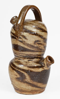 Stoneware Swirl Monkey Jug attrib. Reinhardt Brothers or Propst Pottery, Vale, NC, c1935