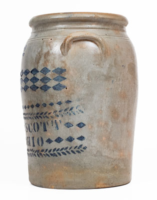 Very Rare 2 Gal. BELPRE, OHIO Stoneware Advertising Jar