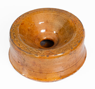 Miniature Pennsylvania Redware Spittoon, c1850-1880