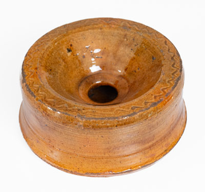Miniature Pennsylvania Redware Spittoon, c1850-1880