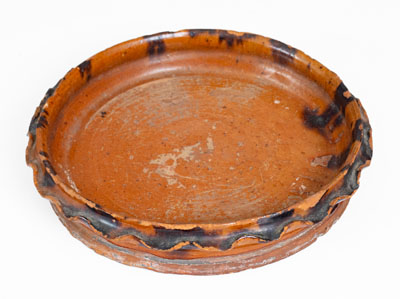 Unusual Willoughby Smith / Womelsdorf, PA Redware Saucer