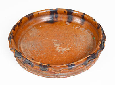 Unusual Willoughby Smith / Womelsdorf, PA Redware Saucer