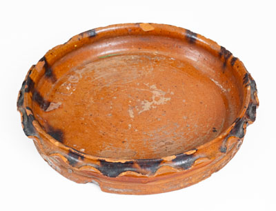 Unusual Willoughby Smith / Womelsdorf, PA Redware Saucer