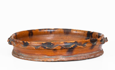 Unusual Willoughby Smith / Womelsdorf, PA Redware Saucer