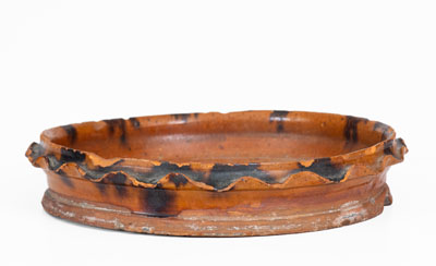 Unusual Willoughby Smith / Womelsdorf, PA Redware Saucer