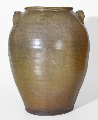 Extremely Rare Southern Stoneware Jar w/ Elaborate Iron-Slip Tree, probably Texas, possibly Guadalupe County