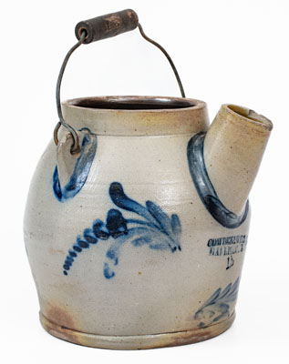 Rare COWDEN & WILCOX / HARRISBURG, PA Stoneware Batter Pail w/ Bird Decoration