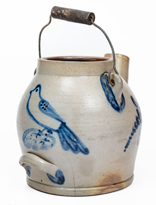 Rare COWDEN & WILCOX / HARRISBURG, PA Stoneware Batter Pail w/ Bird Decoration