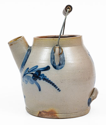 Rare COWDEN & WILCOX / HARRISBURG, PA Stoneware Batter Pail w/ Bird Decoration