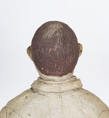 Rare and Fine Tanware Bust, Ohio or possibly Western PA, c1885