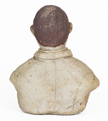 Rare and Fine Tanware Bust, Ohio or possibly Western PA, c1885