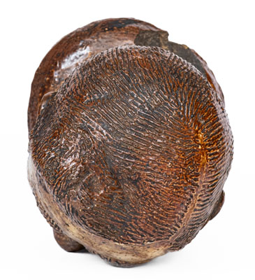 Rare and Fine Slip-Decorated Ohio Sewer Tile Bust