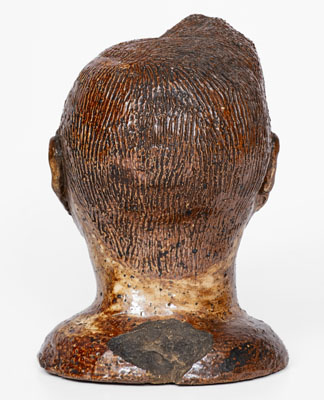 Rare and Fine Slip-Decorated Ohio Sewer Tile Bust