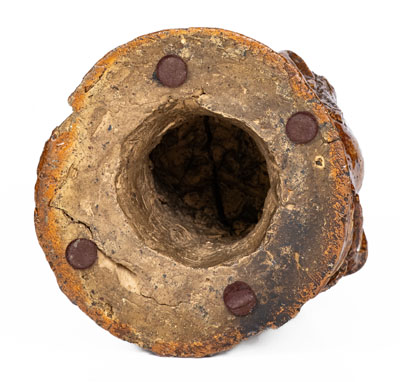 Rare and Fine Slip-Decorated Ohio Sewer Tile Bust