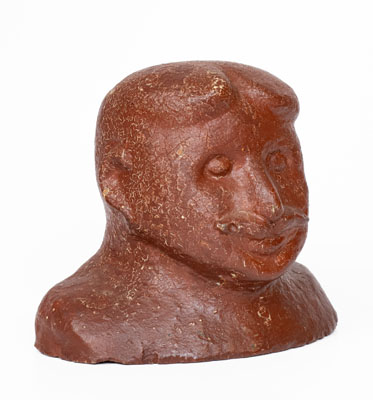 Unusual Cold-Painted Ohio Sewer Tile Bust