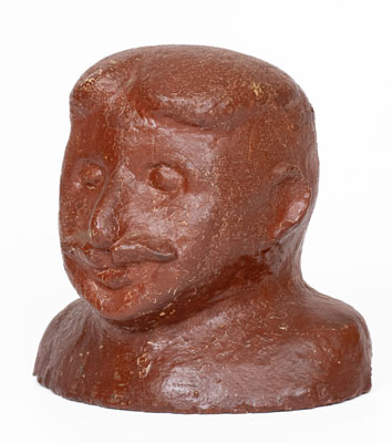Unusual Cold-Painted Ohio Sewer Tile Bust