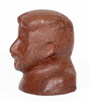 Unusual Cold-Painted Ohio Sewer Tile Bust