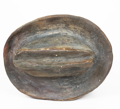 Large-Sized Midwestern Stoneware Bust of a Hatted Man, late 19th century