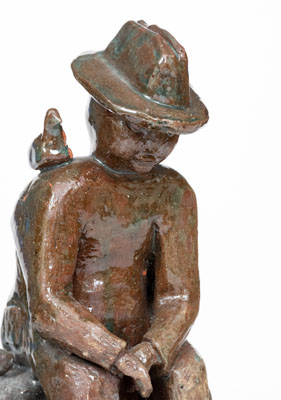 Grand Ledge, Michigan Sculpture of a Seated Man, early 20th century