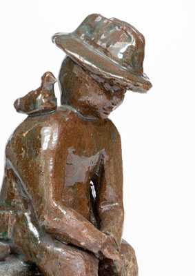 Grand Ledge, Michigan Sculpture of a Seated Man, early 20th century