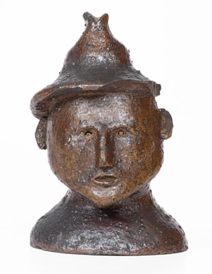 Unusual Ohio Sewer Tile Bust w/ Inscription and 1926 Date