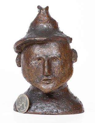 Unusual Ohio Sewer Tile Bust w/ Inscription and 1926 Date