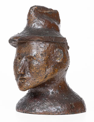 Unusual Ohio Sewer Tile Bust w/ Inscription and 1926 Date