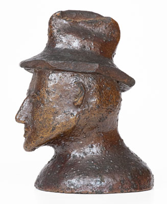 Unusual Ohio Sewer Tile Bust w/ Inscription and 1926 Date