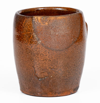 Unusual Redware Face Cup